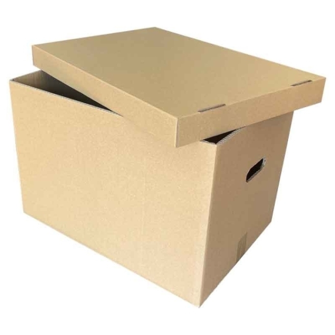 51x36x35cm Hand Held Double Corrugated Box - Kraft