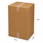 صندوق الشحن والتغليف Kraft مزدوج الموجة 55×55×95 سم - 3