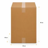 صندوق الشحن والتغليف Kraft مزدوج الموجة 55×55×95 سم - 4