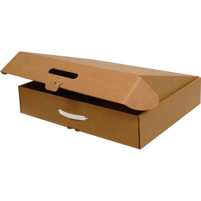 58x36x10.5cm Box - 7 Desi Box - Double Corrugated Box With Handles - Kraft