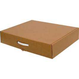 58x36x10.5cm Box - 7 Desi Box - Double Corrugated Box With Handles - Kraft - Thumbnail