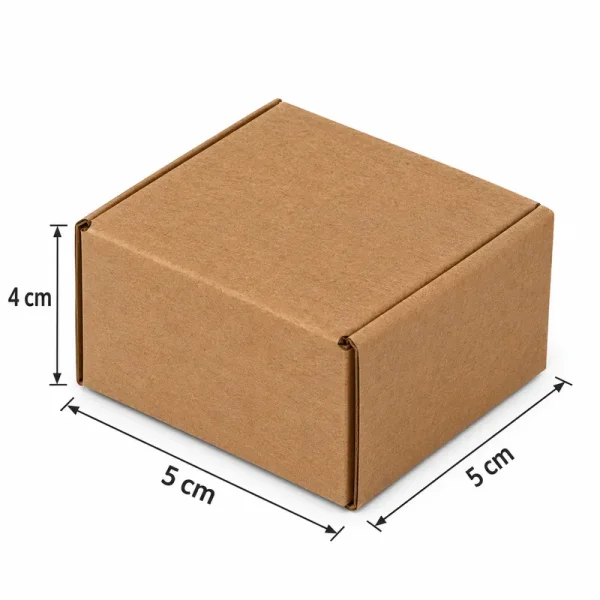 5x5x4 cm Box - 0.04 Desi Box - Single-Wall Box - Kraft - Kolicim (1)