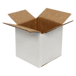 5x5x5cm Koli - 0,04 Desi Koli - Tek Oluklu Koli - Beyaz - 1