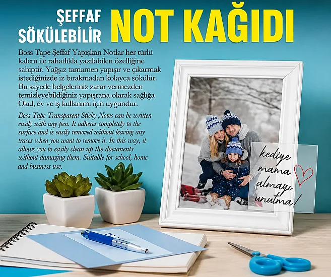 Yazılabilen Şeffaf Etiket 5x8,5cm – 30 Adet - 4