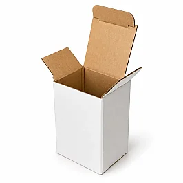 6,5x6,5x10cm Kutu - 0,1 Desi Kutu - Çift Oluklu Kutu - Beyaz - 3