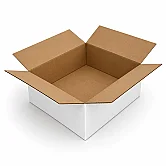 60x40x12cm Double Corrugated Box - White - 1