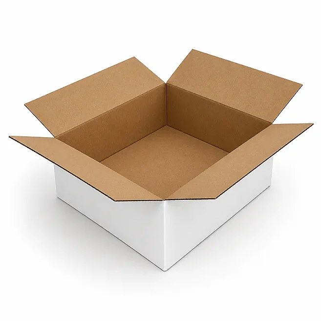 60x40x12cm Double Corrugated Box - White - 1
