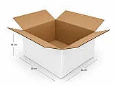 60x40x18cm Double Corrugated Box - White - 1