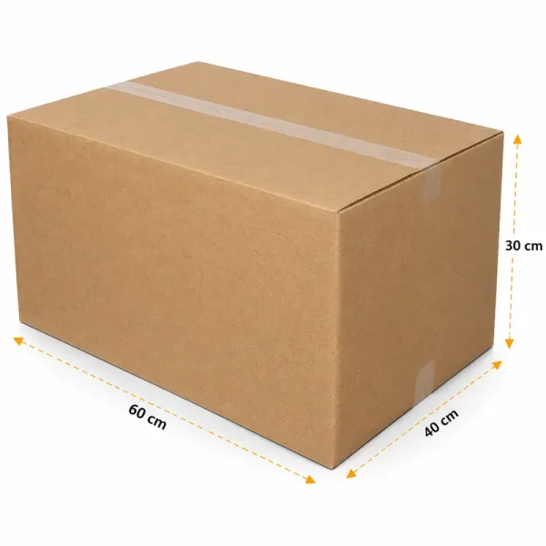 60x40x30cm Double Corrugated Box - Kraft - Kolicim (1)