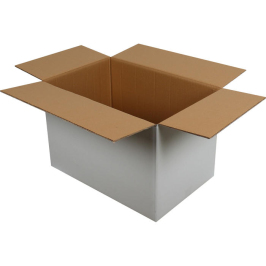 60x40x40cm Double Corrugated Box - White - Thumbnail