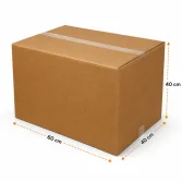 60x40x40cm Tripleks Kraft Koli - 32 Desi Koli - Üç Oluklu - Kraft - 3