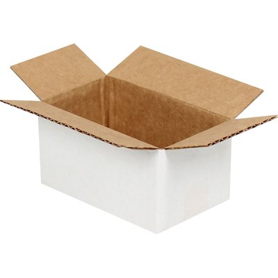 6,5x3,5x3cm Single Corrugated White Box - Thumbnail