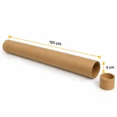 6cmx101cm Karton Kapaklı Silindir Afiş Postüp Kutu - 3
