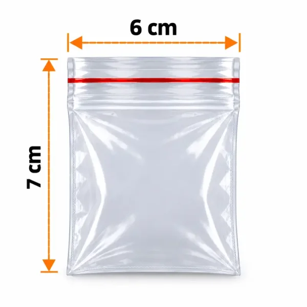 6×7 cm Zip Lock Bag – 2000 Pcs - 1