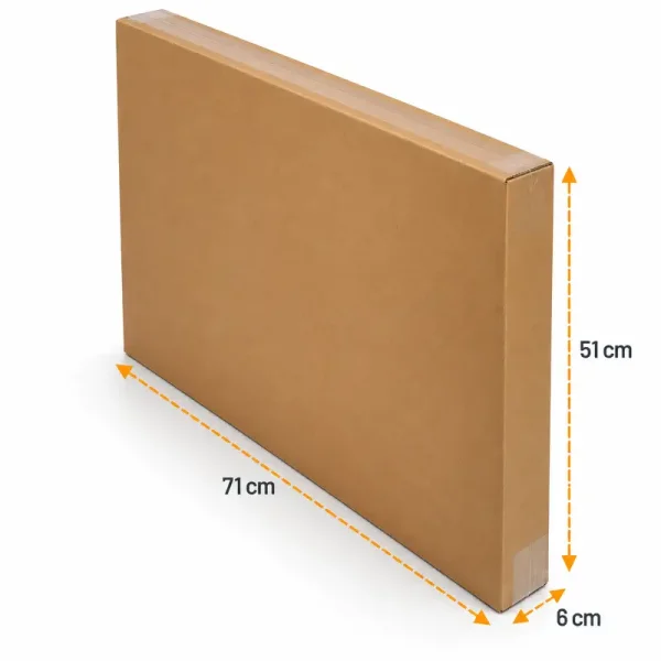 صندوق كرتون مموج مفرد 71×6×51 سم – صندوق لوحات - 3