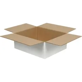 7x7x9cm Koli - 0,1 Desi Koli - Çift Oluklu Koli - Beyaz - 1