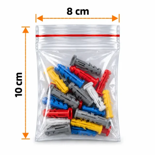 أكياس بلاستيكية بسحاب 8×10 سم – 1000 قطعة - Kolicim (1)