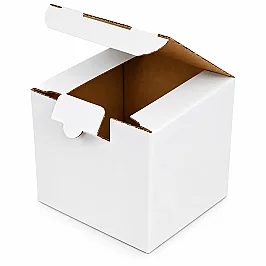 صندوق 8*8*8 سم - صندوق ديسي 0.2 - صندوق مموج فردي - أبيض - 2