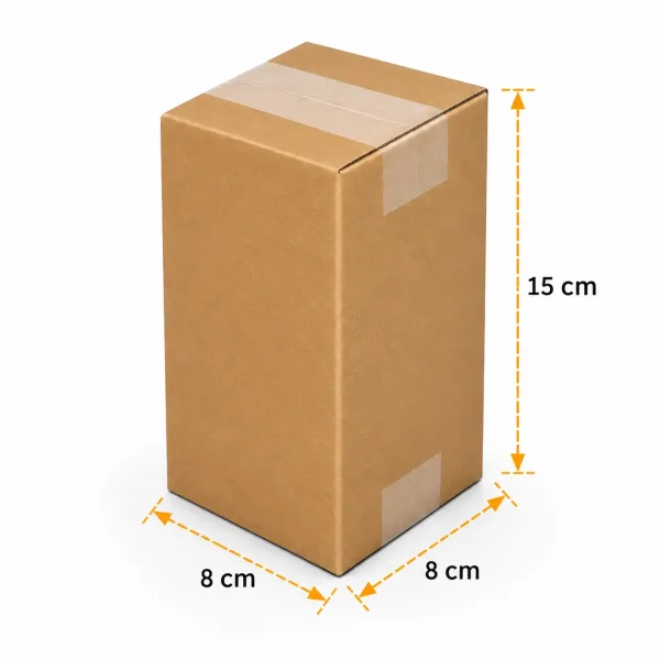 8x8x15cm Box - 0.3 Desi Box - Double Corrugated Box - Kolicim (1)
