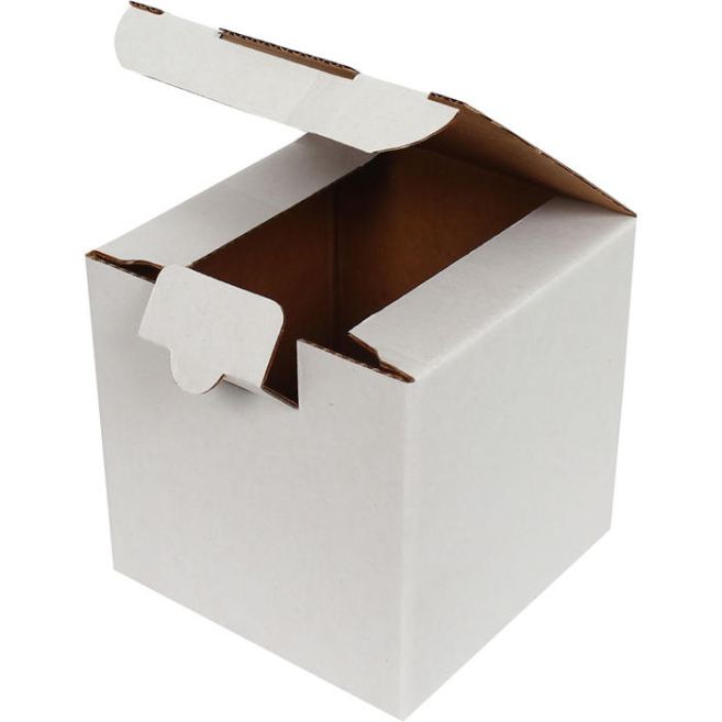 8x8x8cm Kutu - 0,2 Desi Kutu - Tek Oluklu Kutu - Beyaz - 3
