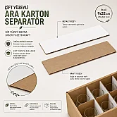 9x32 cm Cardboard Divider - White - 3