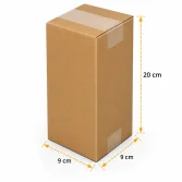 9x9x20cm Box - 0.5 Desi Box - Double Corrugated Box - 2