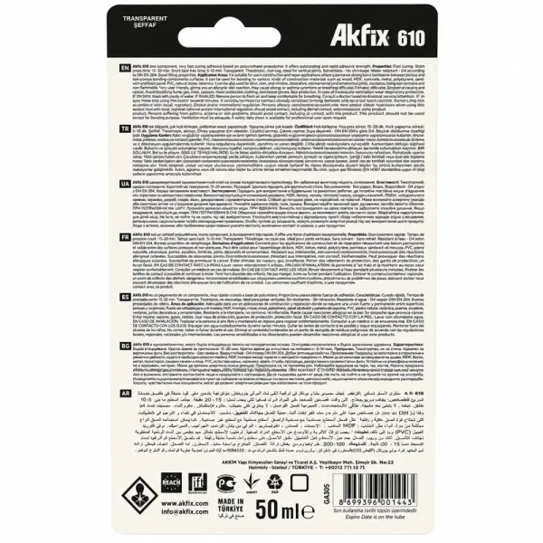 Akfix 610 Express Assembly Adhesive - 3