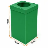 Plastic Recycling Bin – Green - 3