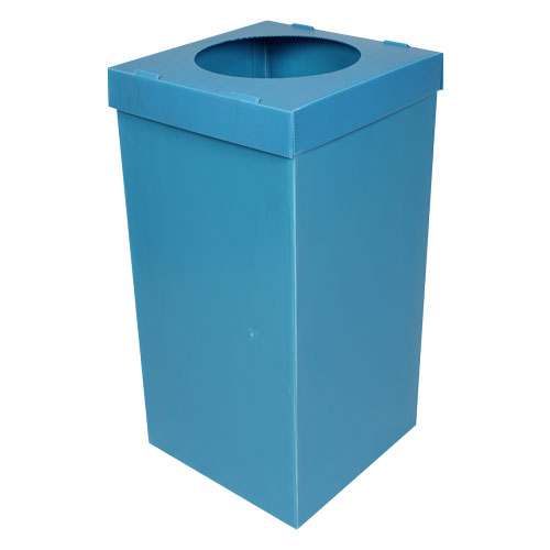 Plastic Waste Paper Box - Blue