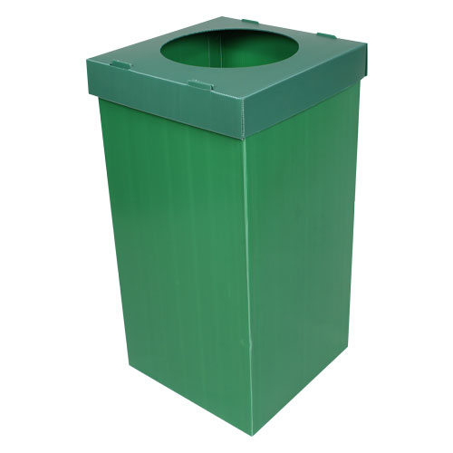 Plastik Atık Kağıt Kutusu - Yeşil