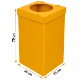 Plastik Geri Dönüşüm Kutusu - Sarı - 3