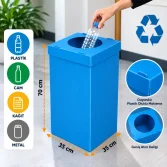 Plastik Geri Dönüşüm Kutusu - Mavi - 2