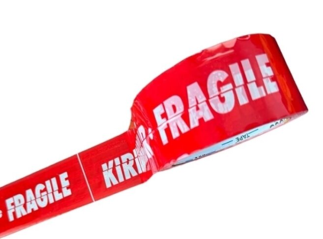 شريط تغليف مع تحذير 