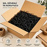Zikzak Kırpık Kağıt Dolgu Malzemesi - Siyah - 1 Kg. - 2