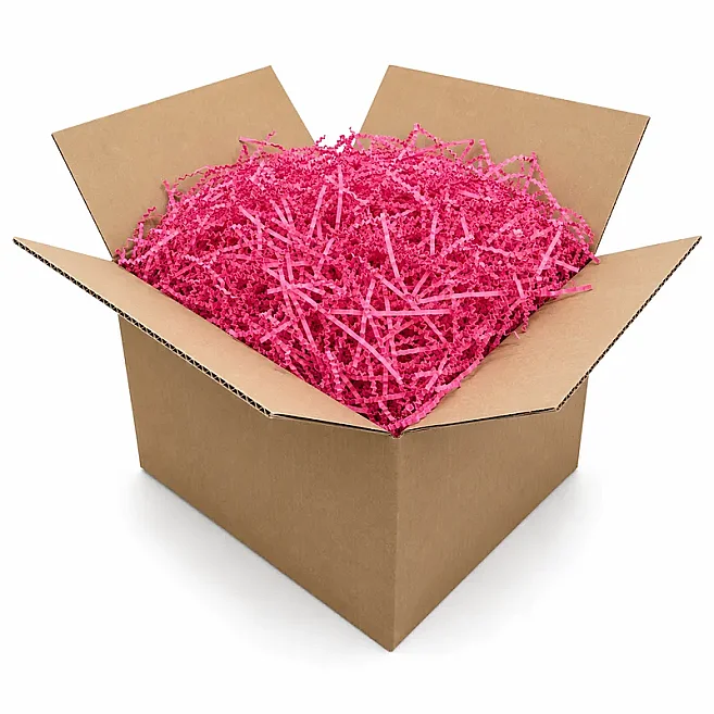 Zikzak Kırpık Kağıt Dolgu Malzemesi - Fuşya Pembe - 250Gr. - 1