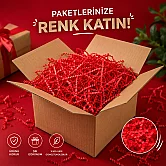Zikzak Kırpık Kağıt Dolgu Malzemesi - Kırmızı - 250Gr - 2