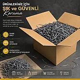 Zikzak Kırpık Kağıt Dolgu Malzemesi - Koyu Gri - 250 Gr. - 3