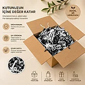 Zikzak Kırpık Kağıt Dolgu Malzemesi - Siyah Beyaz - 250Gr. - 2